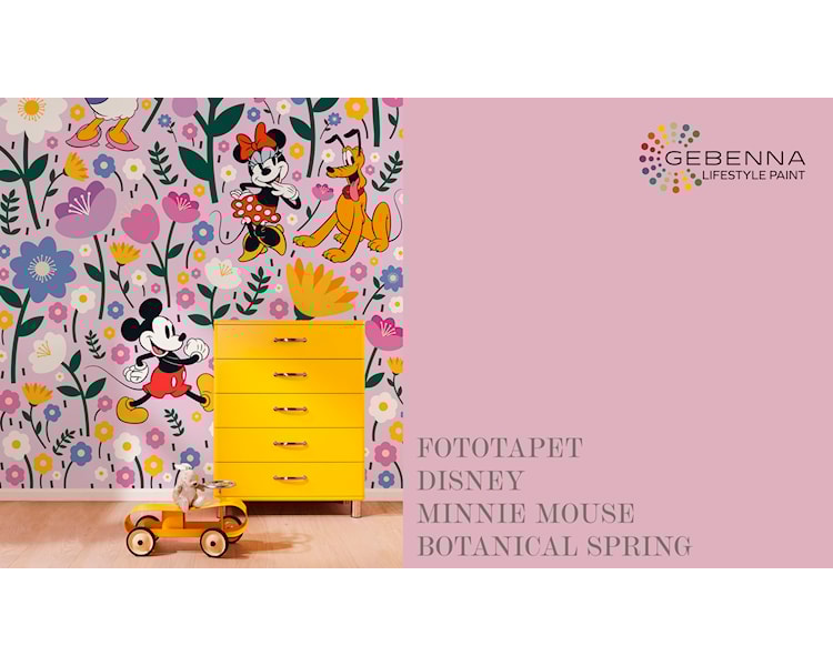 Fototapet Disney Minnie og Mickey Mouse Botanical Spring